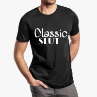 classic slut black unisex tshirt - man