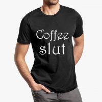 coffee slut black unisex tshirt - man